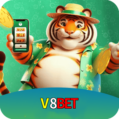 Imagem promocional da V8BET mostrando a plataforma e suas vantagens